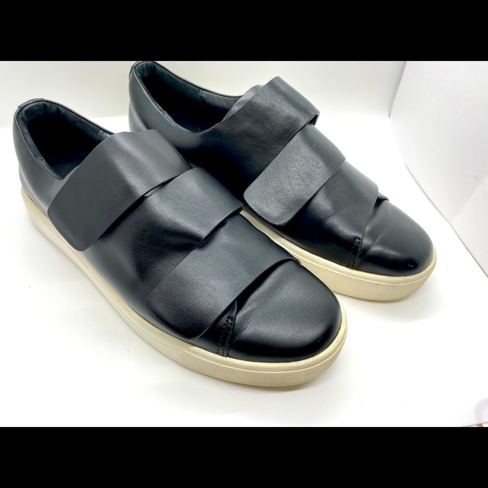 Free People, “Silent D” Verges Black Hook & Loop Boho Sneakers, Sz 39/8